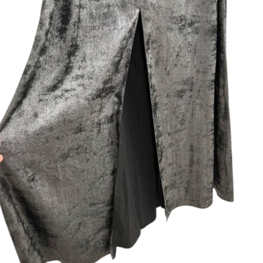 Aidan Mattox Flutter-Sleeve Burn Velvet A-Line Gown Surplice neck Size 8 $350 - Picture 9 of 15